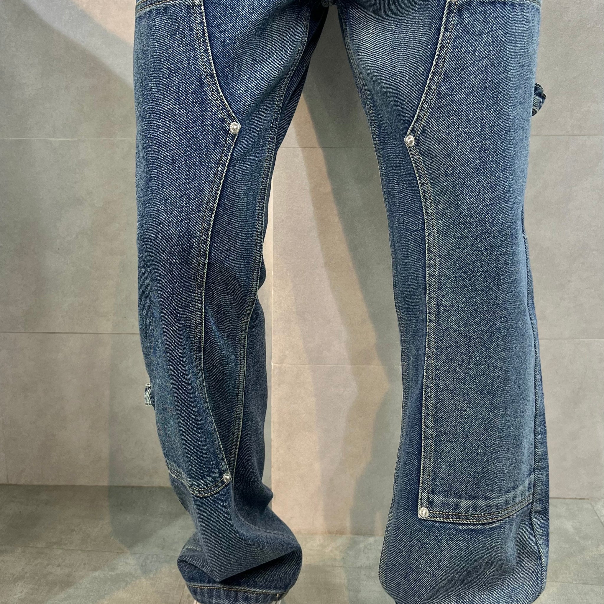 CHINA WASHED OUT RELAXED MEN'S CARPANTER JEANS