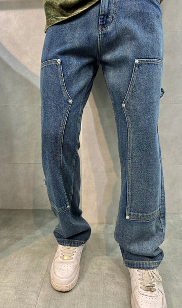 CHINA WASHED OUT RELAXED MEN'S CARPANTER JEANS